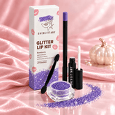 SHEGLITTARY Bombastic Glitter Lip Kit โ upgraded packaging on pink satin
