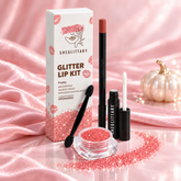 SHEGLITTARY Pretty Glitter Lip Kit โ upgraded packaging on pink satin