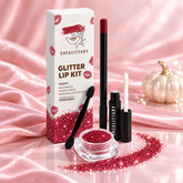 SHEGLITTARY Queen Glitter Lip Kit โ upgraded packaging on pink satin