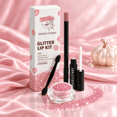 SHEGLITTARY Soft Glitter Lip Kit โ upgraded packaging on pink satin