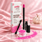SHEGLITTARY Sweet Glitter Lip Kit โ upgraded packaging on pink satin
