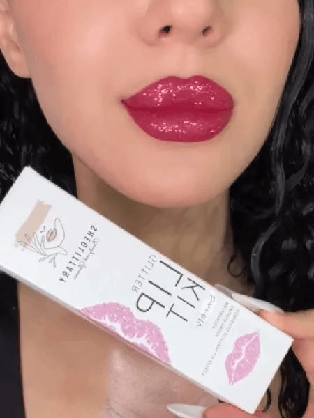 Sweetv Glitter Lip Kit | rich berry-pink - SHEGLITTARY