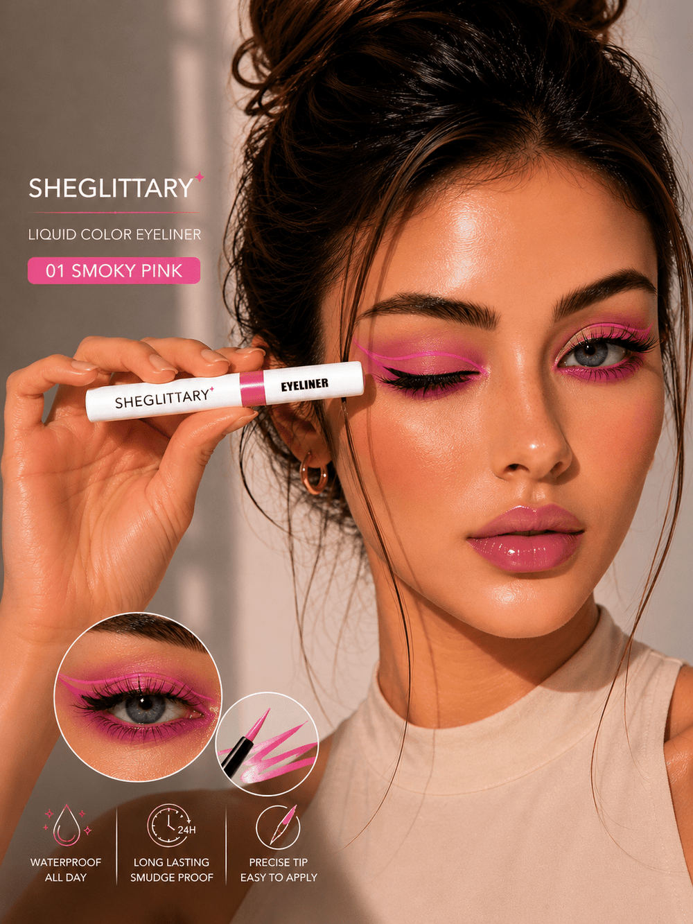 Smoky Pink — Shop colorful liquid eyeliner