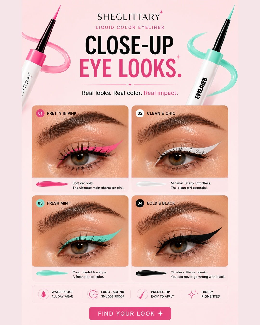 SHEGLITTARY Color Eyeliner - SHEGLITTARY