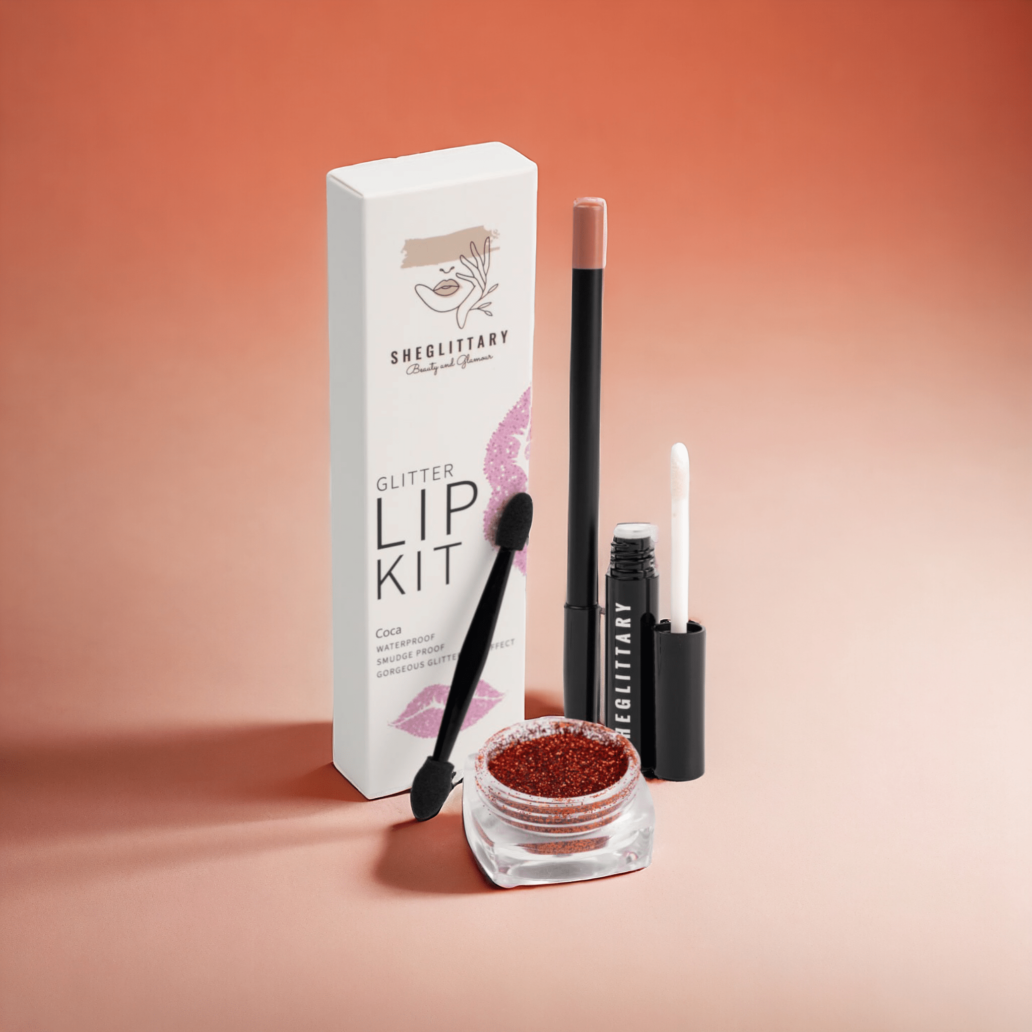 Coca Glitter Lip Kit - SHEGLITTARYCoca Glitter Lip KitSHEGLITTARY