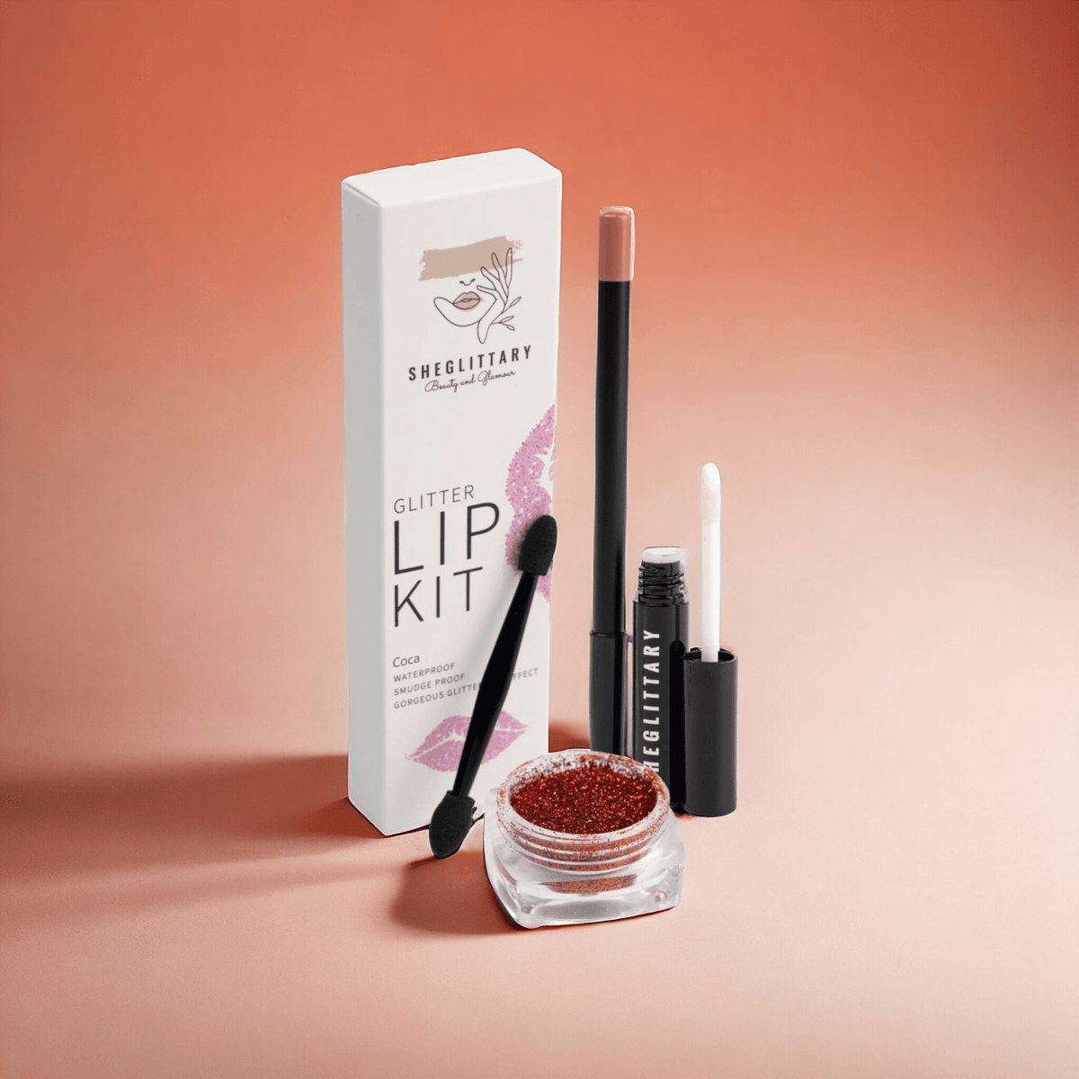 Coca Glitter Lip Kit - SHEGLITTARYCoca Glitter Lip KitSHEGLITTARY