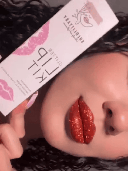 Coca Glitter Lip Kit – Burnt Bronze Glitter with Bold Shine - SHEGLITTARY