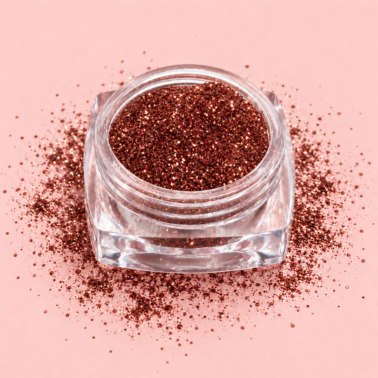 SHEGLITTARY coca glitter jar – shade matched to kit