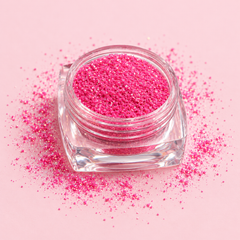 SHEGLITTARY cotton-candy loose glitter jar – studio photo