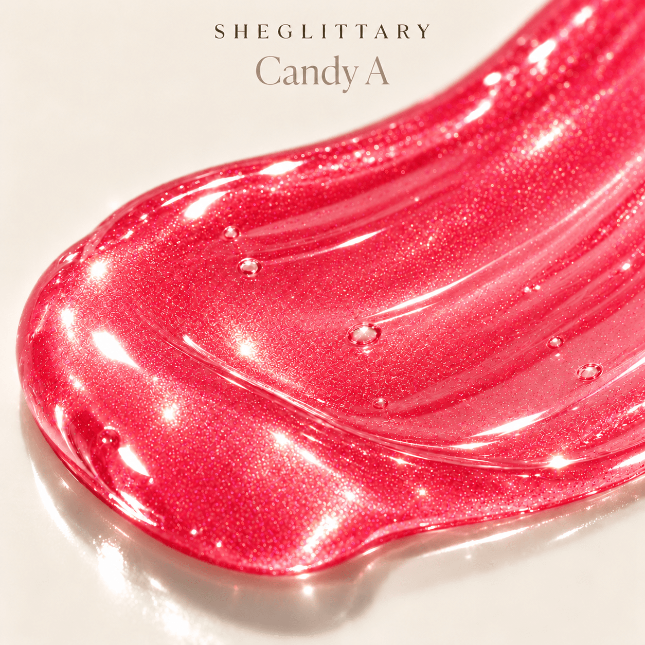Sheglittary High Lip Gloss Candy A high shine gloss texture