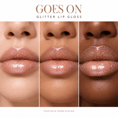 Sheglittary Glitter Lip Gloss Goes On lip swatches