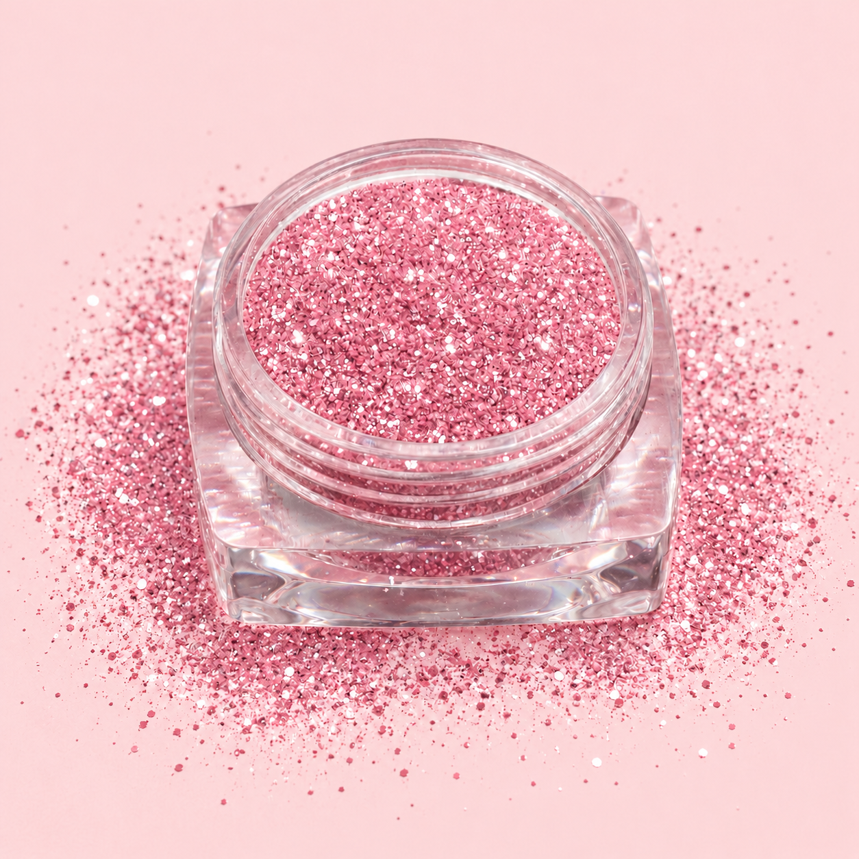 SHEGLITTARY soft glitter jar – shade matched to kit