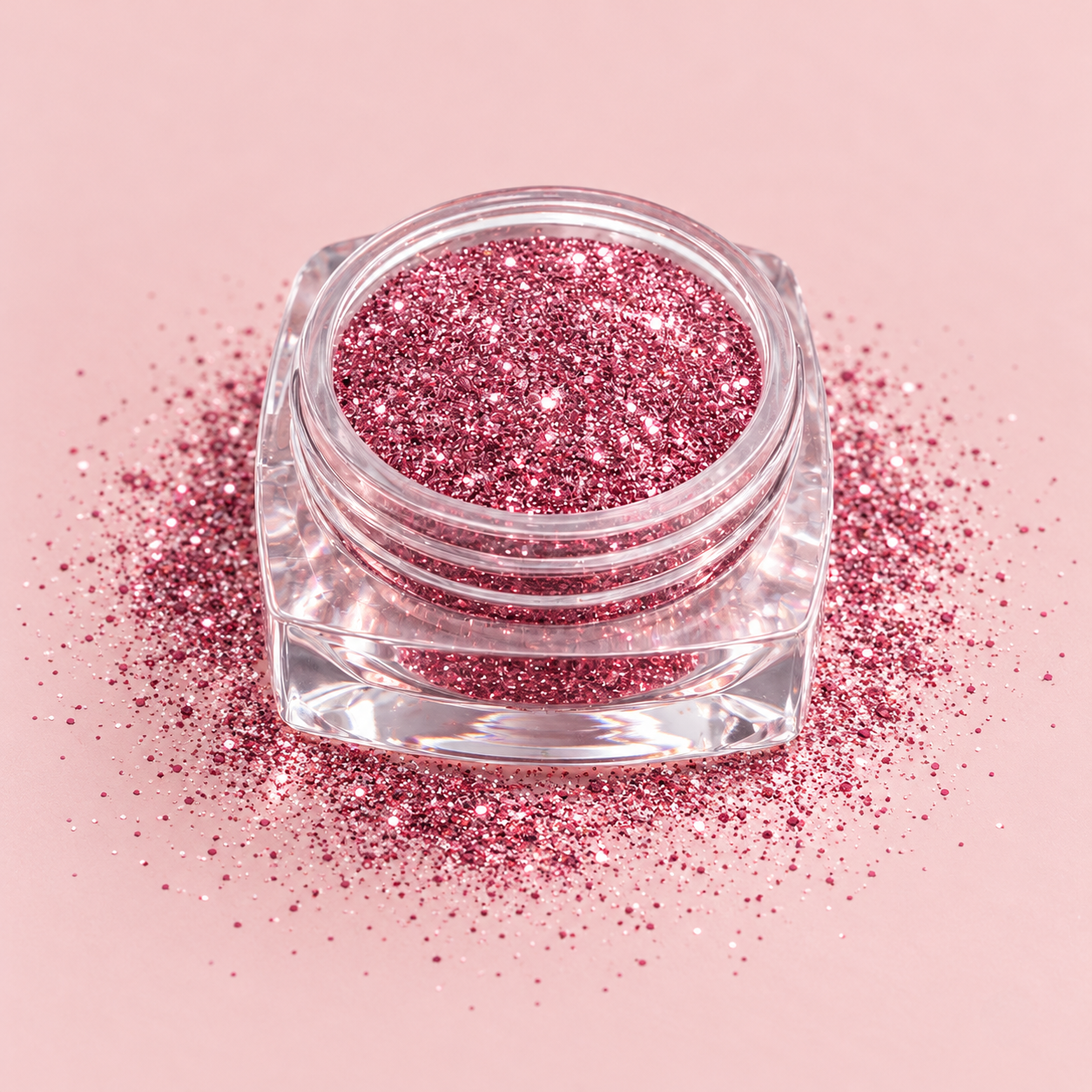 SHEGLITTARY starlight loose glitter jar – studio photo
