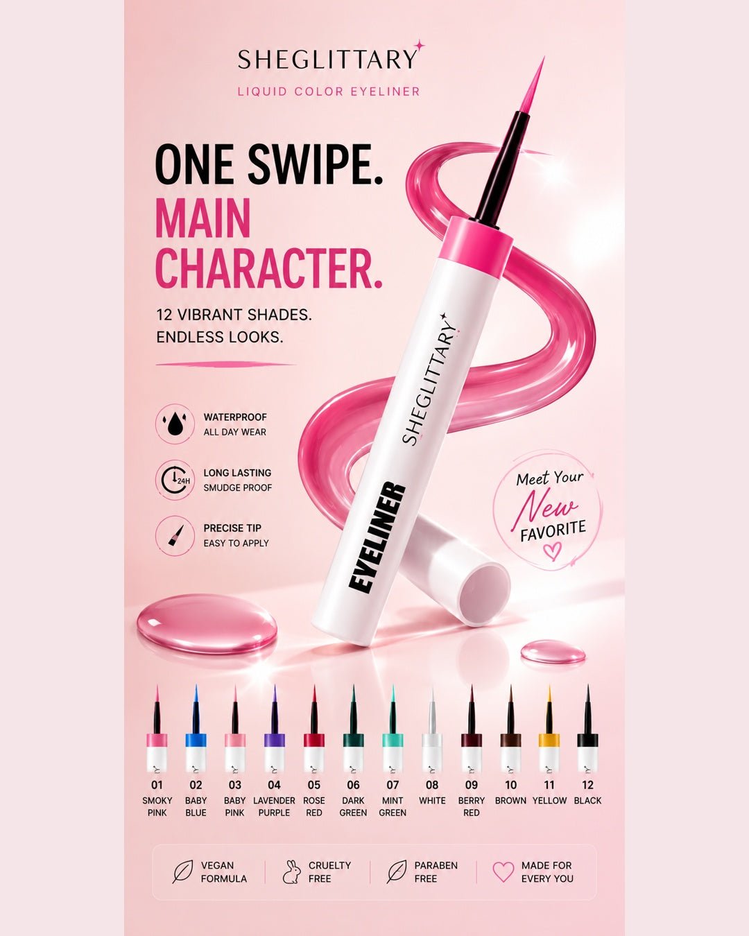 SHEGLITTARY Color Eyeliner - SHEGLITTARY
